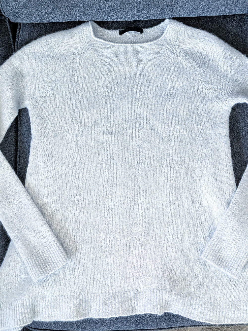 The Row Light Blue Women's Crewneck Flared Cashmere & Silk Sweater